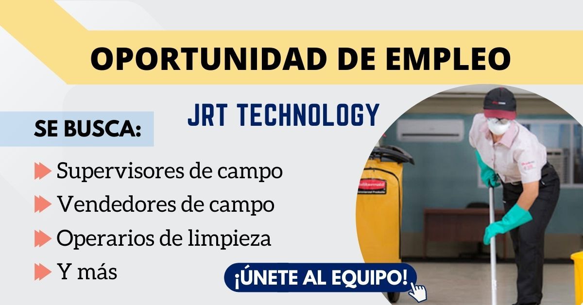 Oportunidad laboral en JRT Technology para el área de ventas