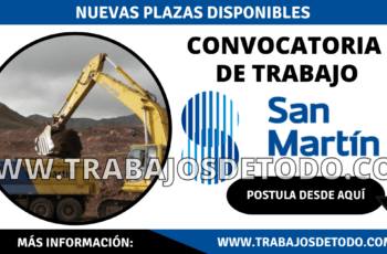 Convocatoria de trabajo para distintos puestos en empresa San Martín