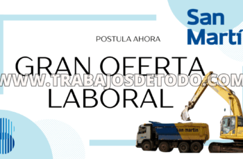 Se abren nuevas vacantes para laborar en empresa San Martín