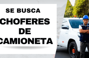 Estamos buscando choferes de camioneta. Licencia actualizada