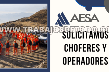 Se esta requiriendo operador y choferes
