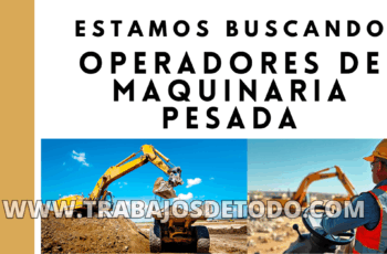 Buscan operadores pesados disponibles