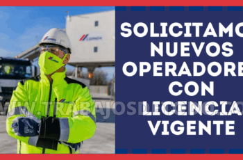 Se esta requiriendo operador y choferes con disponibilidad