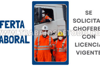 Buscamos operadores y chofer con licencia y responsables