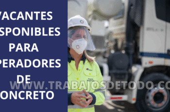 Buscan operador y ayudantes disponibles