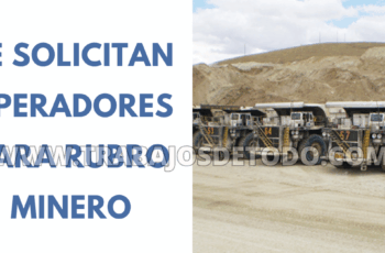 Se están buscando operadores para rubro solicitado