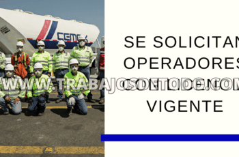 Se solicitan ayudantes y chóferes con disponibilidad