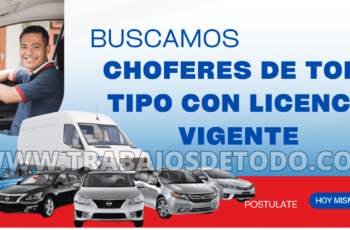 Se está solicitando choferes de distintos tipos de unidades