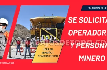 Se abre convocatoria para operadores y choferes