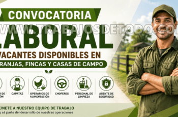 Convocatoria de Empleo para Granjas, Fincas y Propiedades Rurales