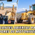 Operador de motoniveladora durante trabajos de maquinaria pesada